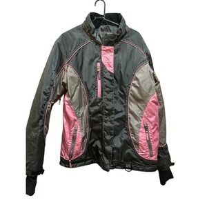 Divas Sportswear Ski Snowboard Jacket Women's 1XL Pink Black Gray Full Zip